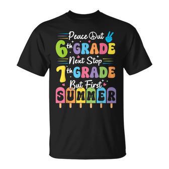 Peace We Out 6Th Grade Summer Graduation Sixth Graders Grad T-Shirt - Thegiftio UK