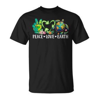 Peace Love Earth Day Everyday Love Earth Environmentalist T-Shirt - Thegiftio UK
