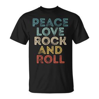 Peace Love Rock And Roll ピース・ラブ・ロックンロールtシャツ ロックンロール・ミュージック Tシャツ - Kawaiitshirt