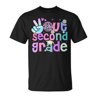 Peace Out Second Grade Last Day Of 2Nd Grade Leopard T-Shirt - Monsterry