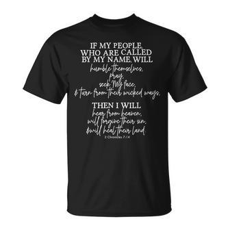 If My People Who Are Called By My Name 2 Chronicles 7 T-Shirt | Seseable UK