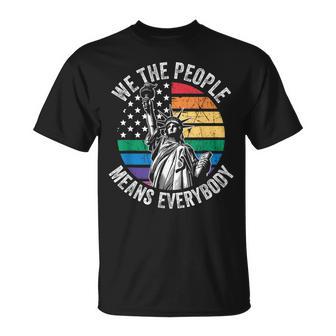 We The People Means Everybody Gay Pride Rainbow Lgbtq Men T-Shirt - Thegiftio UK