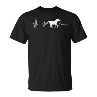 Pferd Herzschlag Pferde Reiten Pferd T-Shirt - Seseable