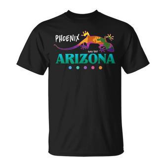 Phoenix Arizona Usa Desert Gecko Lézardouvenir Deacances T-Shirt - Cadeauxyz