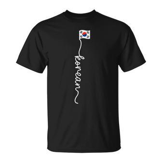 Phrase Coréenne Hangul Lettres Drapeau Corée Duudignature T-Shirt - Cadeauxyz