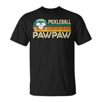 Pickleball Pawpaw Retro Pickleball Player Pawpaw Grandpa T-Shirt | Seseable UK
