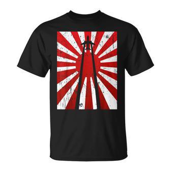 Pilot Plane Airport Air Traffic Controller Risingun Flag Tシャツ - Kawaiitshirt