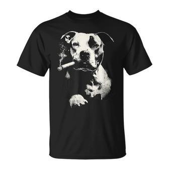 Pitbull Dog Owner For Dad Father's Day T-Shirt - Monsterry