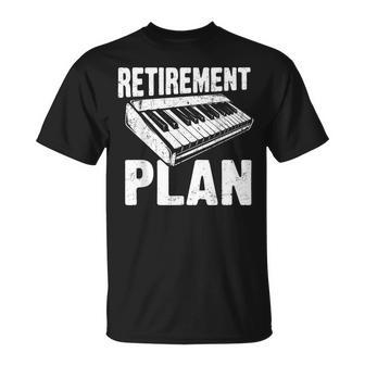 Plan De Retraite Piano Clavier Drôle Musicien Retraité T-Shirt - Cadeauxyz