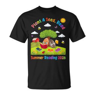 Plant A Seed Read Summer Reading 2026 Cute Farm Book Library T-Shirt - Thegiftio