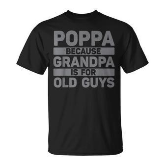 Poppa For Grandpa From Grandkids Father's Day Poppa T-Shirt - Thegiftio UK