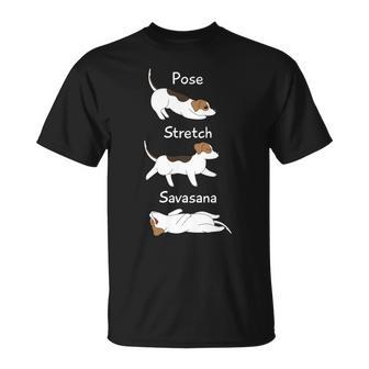 Posetretchavasanaジャック・ラッセル・テリア犬 長袖tシャツ Tシャツ - Kawaiitshirt