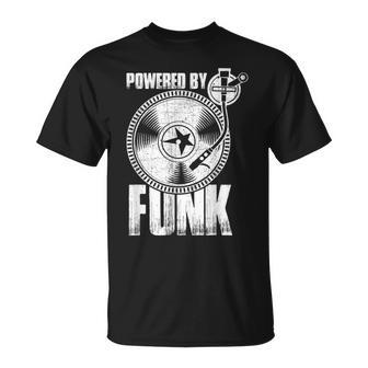 Powered By Funk Music 70年代 & 80年代 ビニール Tシャツ - Kawaiitshirt