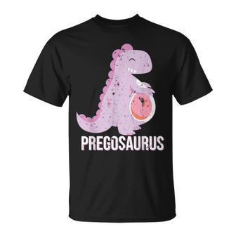Pregosaurus Lustige Dinosaurierchwangerschaft T-Shirt - Seseable
