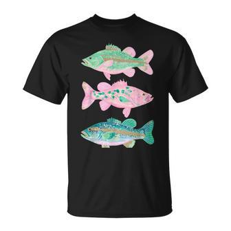 Preppy Fish Bass Coastal Beach Summer T-Shirt - Thegiftio UK
