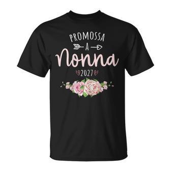 Promossa A Nonna 2027 Annuncio Gravidanza Futura Nonna 2027 Maglietta - Novitaregali