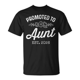 Promoted To Aunt Est 2026 Vintage First Time Auntie To Be T-Shirt | Seseable UK