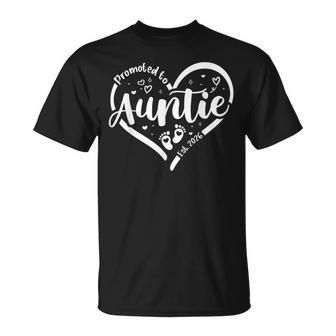 Promoted To Auntie Est 2026 Heart Love New Aunt First Time T-Shirt - Thegiftio