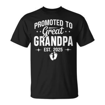 Promoted To Great Grandpa Est 2025 T-Shirt - Thegiftio UK