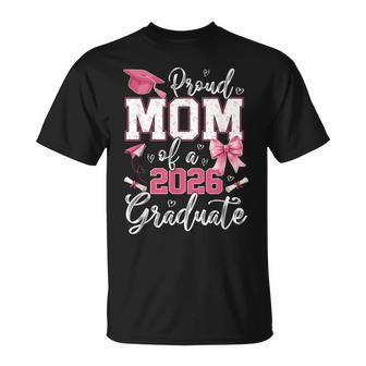 Proud Mom Of A 2026 Graduate Senior 2026 Grad Family Womens T-Shirt - Thegiftio