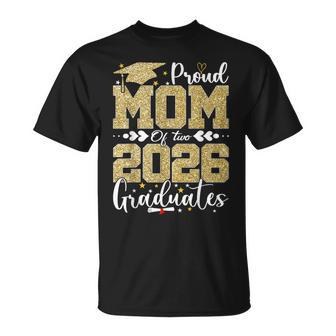 Proud Mom Of Two 2026 Graduates Senior Mom Of Graduate T-Shirt - Thegiftio UK