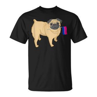 Pug Con Bandera De Orgullo Bisexual Camiseta unisex - Regaloses