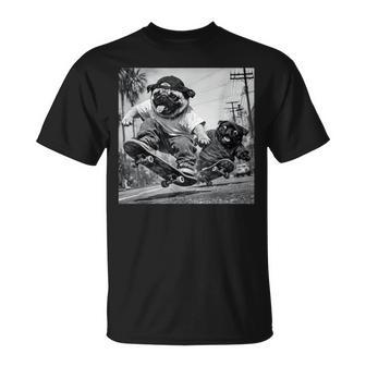 Pug Boys Girls Costume Retro Meme Skateboard 90S T-Shirt - Thegiftio UK