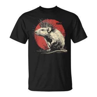 Punk Rock Rata In Mangas Camiseta unisex - Regaloses