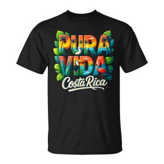Puravida Costa Rica Souvenir Cool Central America Travel T-Shirt - Thegiftio UK