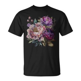 Purple Peony Cottagecore Gardening Flower Gardener Lover T-Shirt - Thegiftio UK