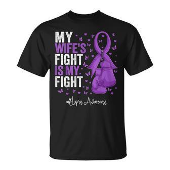 Purple Ribbon Wife Lupus Awareness T-Shirt - Thegiftio UK