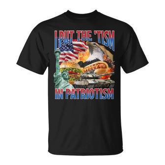I Put The 'Tism In Patriotism Patriotic American Core T-Shirt - Monsterry