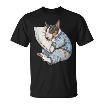 Pyjama Amusant Bull Terrier Endormi Pour Hommes S Enfants T-Shirt - Cadeauxyz