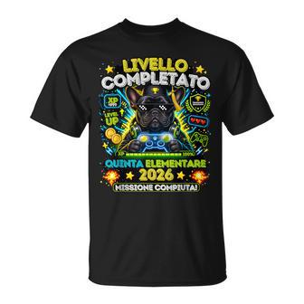 Quinta Elementare Livello Completato 2026 Cane Gamer Maglietta - Novitaregali