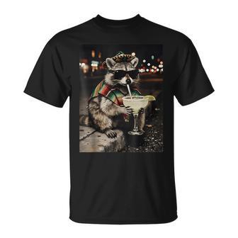 Raccoons Meme Drinking Tequila Cinco De Mayo Animal T-Shirt | Mazezy
