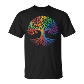 Rainbow Gay Tree Life Lgbtq Flag Pride Month Ally Women T-Shirt - Monsterry