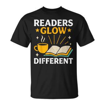 Readers Glow Different Book Lover Reading T-Shirt - Thegiftio