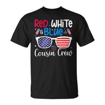 Red White & Blue Cousin Crew 4Th Of July Kids Usa Sunglasses T-Shirt - Monsterry