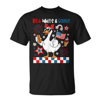 Red White And Goose 4Th Of July Patriotic Kids T-Shirt - Thegiftio UK