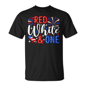 Red White And One 1St Birthday 4Th Of July Patriotic T-Shirt - Thegiftio UK