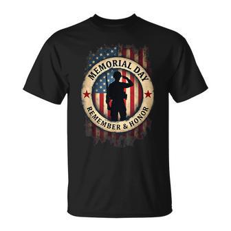 Remember & Honor Partiotic Veterans Memorial Day T-Shirt - Monsterry