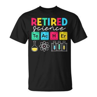 Retired Science Teacher Periodic Table Teacher Life T-Shirt - Thegiftio UK