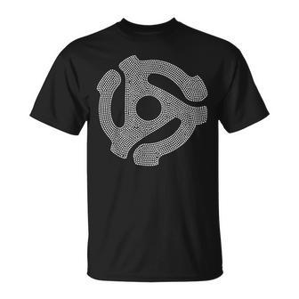 Retro 45 Rpm Adapter Vinyl Music Symbol T-Shirt - Monsterry