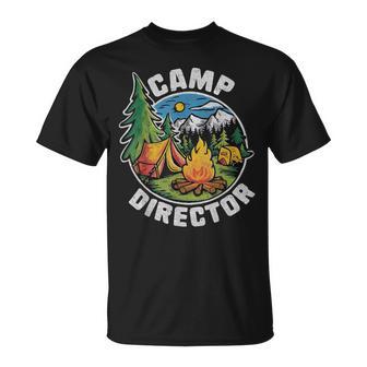 Retro Camp Director Camping Summer Camp Camper Staff T-Shirt - Thegiftio UK