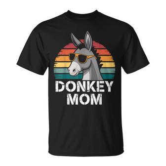 Retro Donkey Mom Sunglasses Cool Mom Retro Vibes Cool T-Shirt - Monsterry
