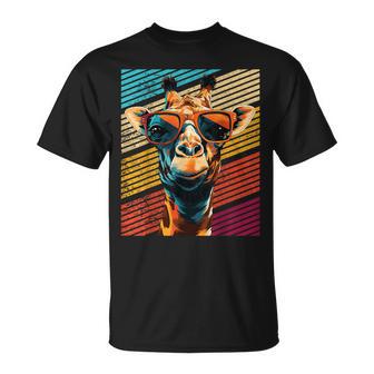 Retro Giraffeonnenbrille T-Shirt - Seseable