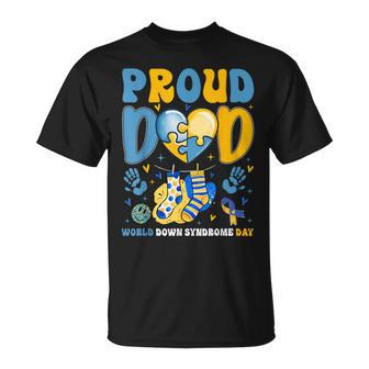 Retro Proud Dad World Down Syndrome Day Father Boy Men T-Shirt - Thegiftio UK