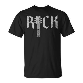 Rock On Guitar Rock And Roll Hombres Es Rock Band Punk Goth In Mangas Camiseta unisex - Regaloses