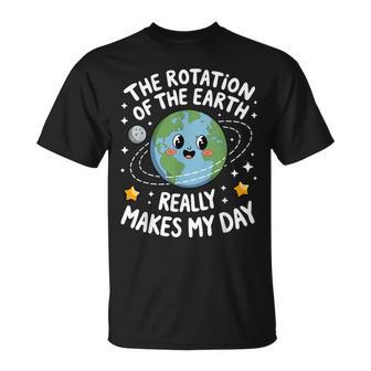 The Rotation Of The Earth Earth Day Science Teacher T-Shirt | Seseable UK