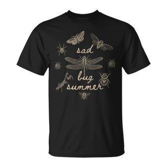 Sad Bug Summer Vintage Entomology Nature Lover T-Shirt | Seseable UK